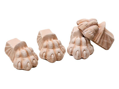 4er Set Löwentatzen-Füße aus Terrakotta | Perfekt für Ihre Pflanzen 15cm