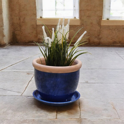 Pflanzteller Untersetzer für Pflanzgefäße 24cm Royal Blau Vogeltränke
