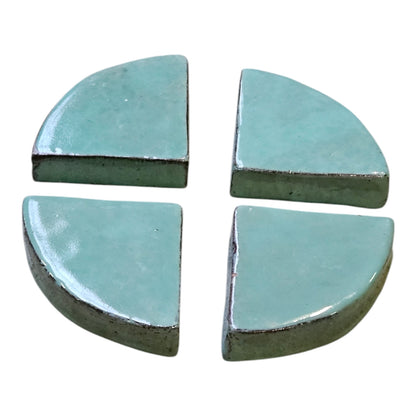 Staunässe ade! 20x Keramik Füße für Blumentopf | Celadon Grün| Hochwertig