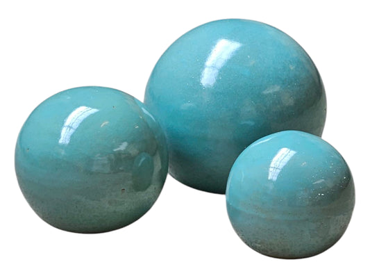 Gartenkugeln Rosenkugeln Keramik 3er Set Celadon Grün