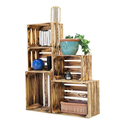 Obstkisten Holzkisten Regal 50 x 40 x 30cm und 40x30x25 5er