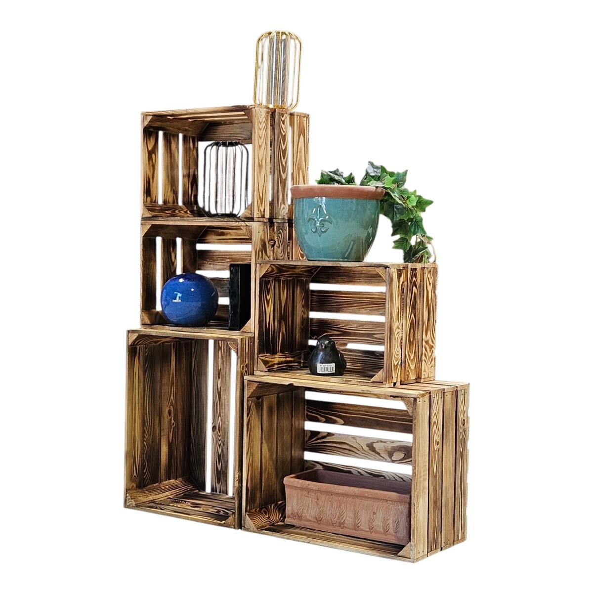 Obstkisten Holzkisten Regal 50 x 40 x 30cm und 40x30x25 5er