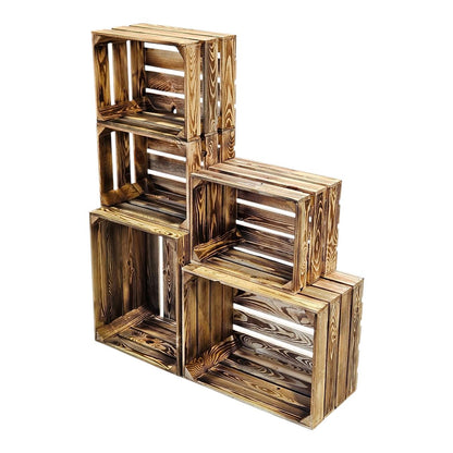 Obstkisten Holzkisten Regal 50 x 40 x 30cm und 40x30x25 5er
