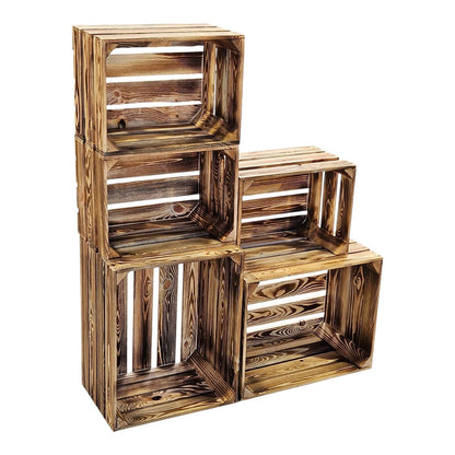 Obstkisten Holzkisten Regal 50 x 40 x 30cm und 40x30x25 5er