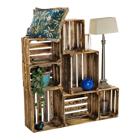 Obstkisten Holzkisten Regal 50 x 40 x 30cm und 40x30x25 7er SET