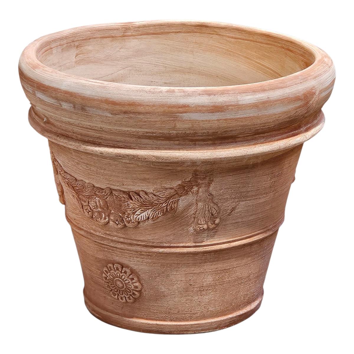 Pflanzgefäß Terrakotta "Doppio Bordo Festonato" 80cm