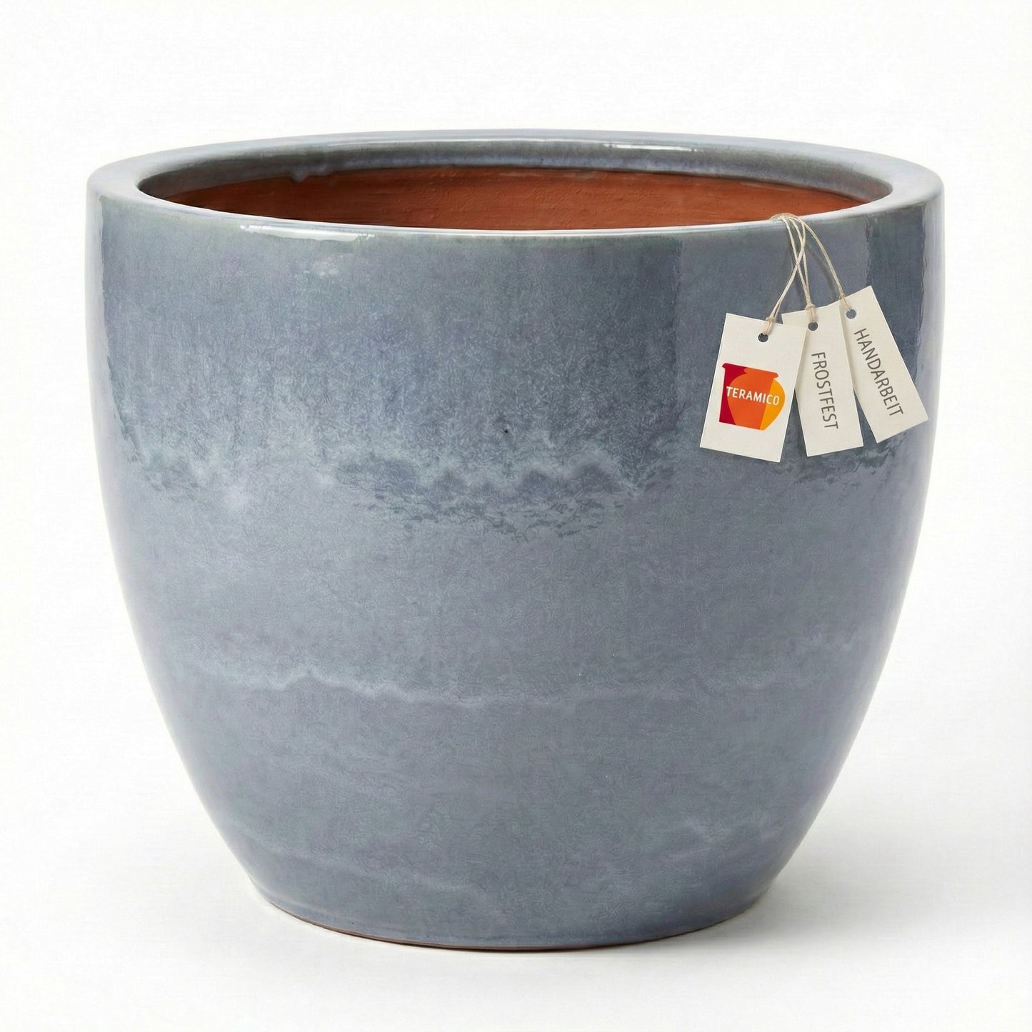 Keramik Pflanzgefäß "Eggpot" Antik Grau – Wählbare Größen (21-48cm)