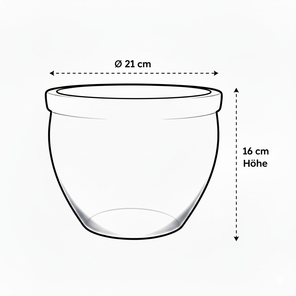 Keramik Pflanzgefäß "Bavaria" Anthrazit – Wählbare Größen (21-37cm