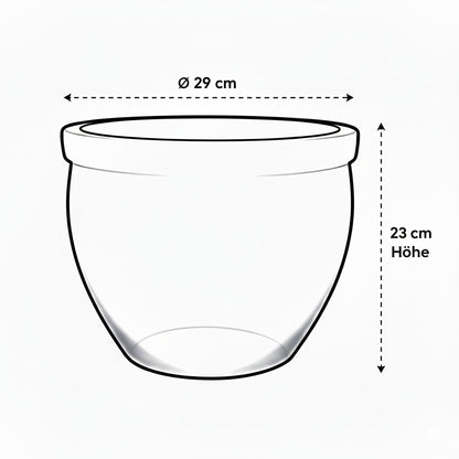 Keramik Pflanzgefäß "Bavaria" Anthrazit – Wählbare Größen (21-37cm