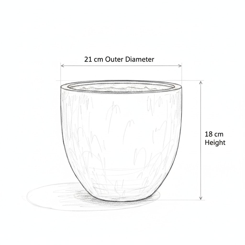 Keramik Pflanzgefäß "Egg Pot" Anthrazit – Wählbare Größen (21-48cm)