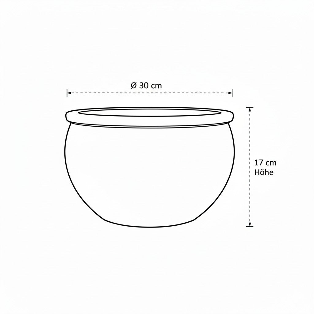 Keramik Pflanzschale "Bavaria" Jade-Grün – Wählbare Größen (30-52cm)