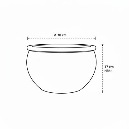 Keramik Pflanzschale "Bavaria" Jade-Grün – Wählbare Größen (30-52cm)