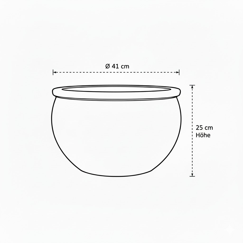 Keramik Pflanzschale "Bavaria" Jade-Grün – Wählbare Größen (30-52cm)