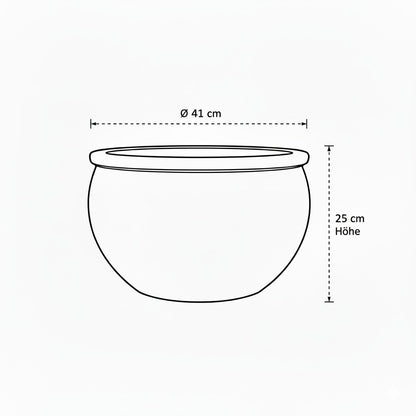 Keramik Pflanzschale "Bavaria" Moosgrün – Wählbare Größen (30-52cm)