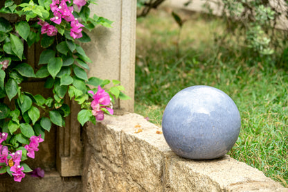 Gartenkugel Keramik 36cm Azur Blau