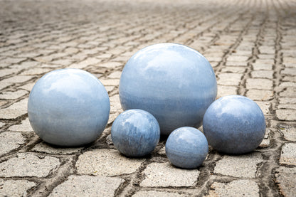 Gartenkugeln Keramik 4er Set Azur Blau