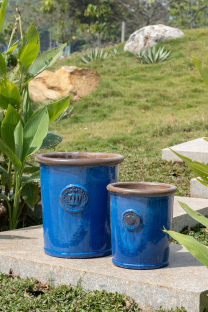 Blumentopf "Provence II" 25x28 cm Royal Blau