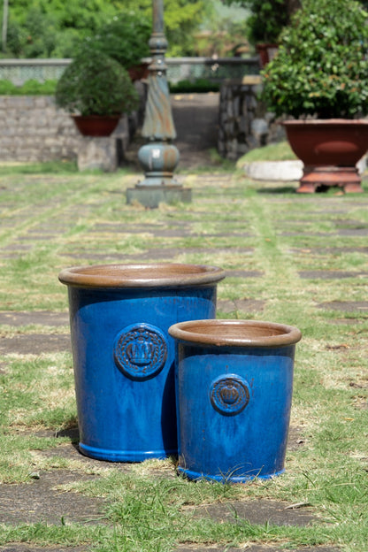 Blumentopf "Provence II" 25x28 cm Royal Blau