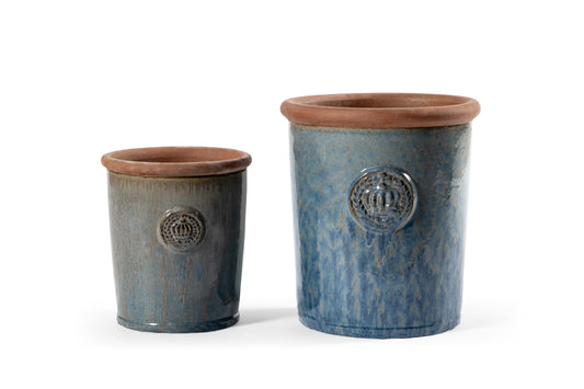 Provence Pflanzkübel: Handgefertigte Keramik für Ihren Garten (Ø25cm) Rusty Blue