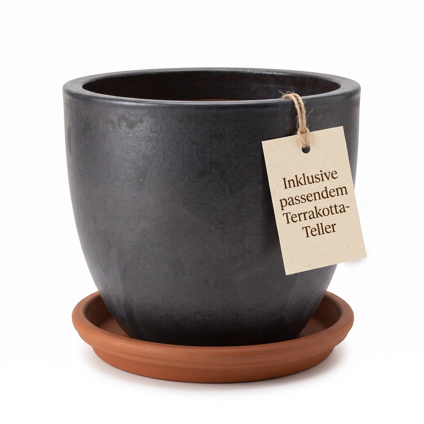 Keramik Blumentöpfe mit Untersetzern, Ø ca. 21 cm | 17 Farben