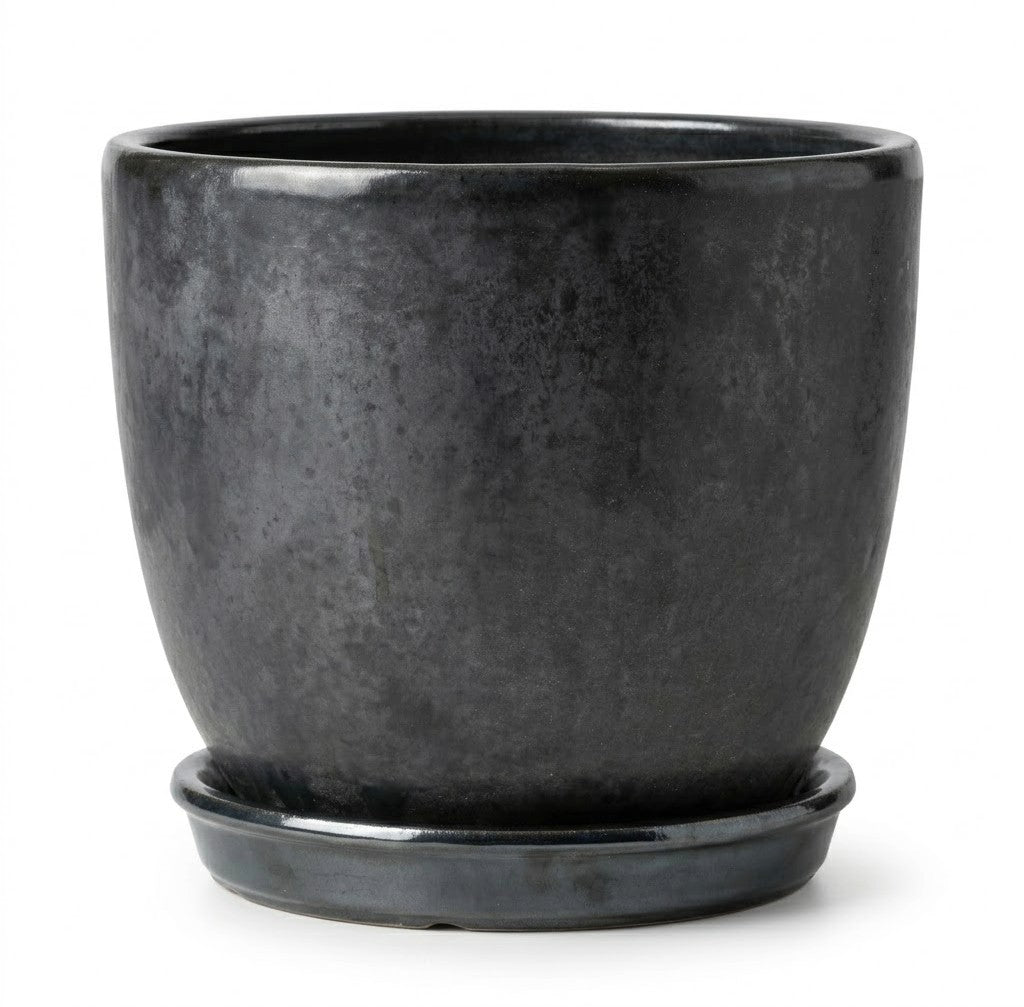 Keramik Blumentöpfe mit Untersetzern, Ø ca. 21 cm | 17 Farben