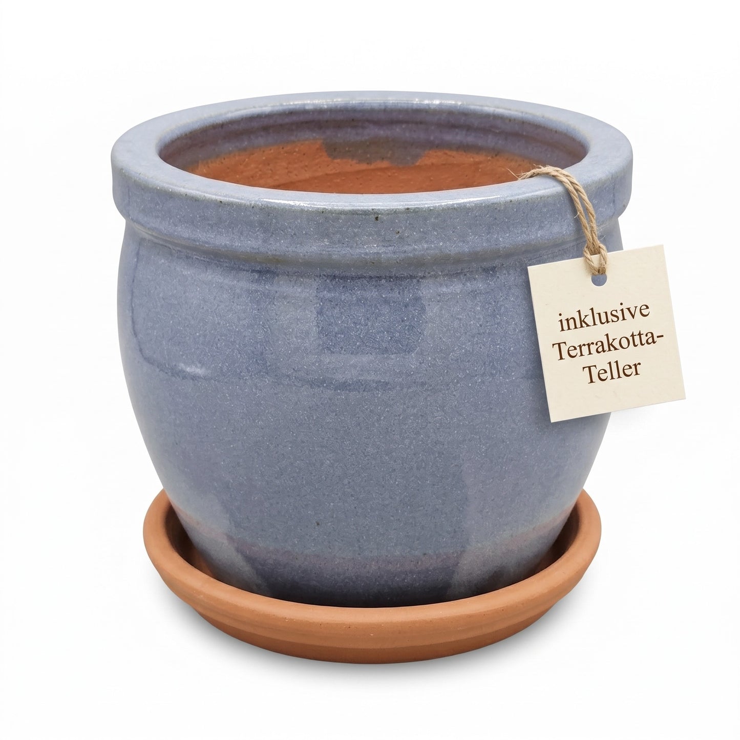 Keramik Blumentöpfe mit Untersetzern, Ø ca. 21 cm | 17 Farben