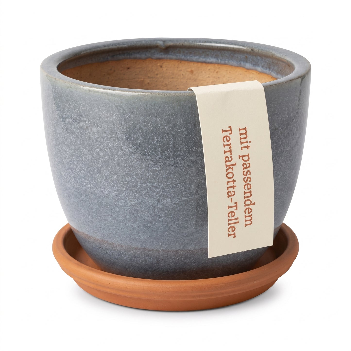 Keramik Blumentöpfe mit Untersetzern, Ø ca. 21 cm | 17 Farben