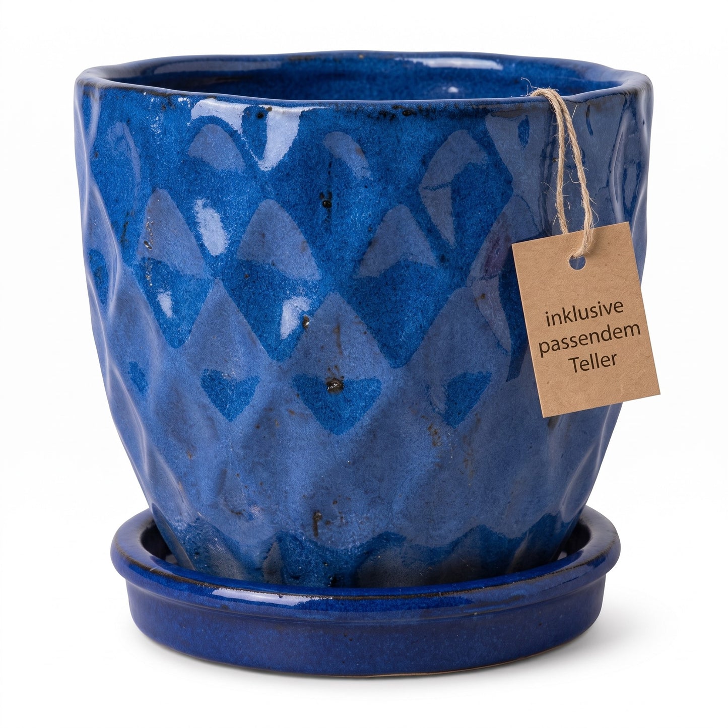 Keramik Blumentöpfe mit Untersetzern, Ø ca. 21 cm | 17 Farben