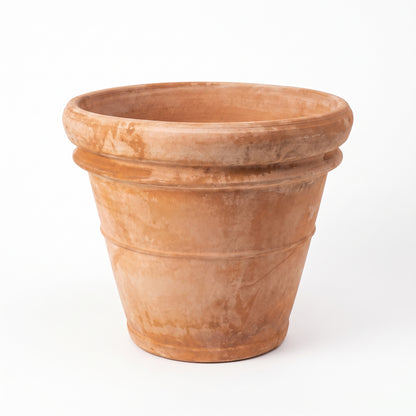 4er-Set XXL Terrakotta Pflanzkübel Vaso Doppio Orlo V70 – Ø 80 cm