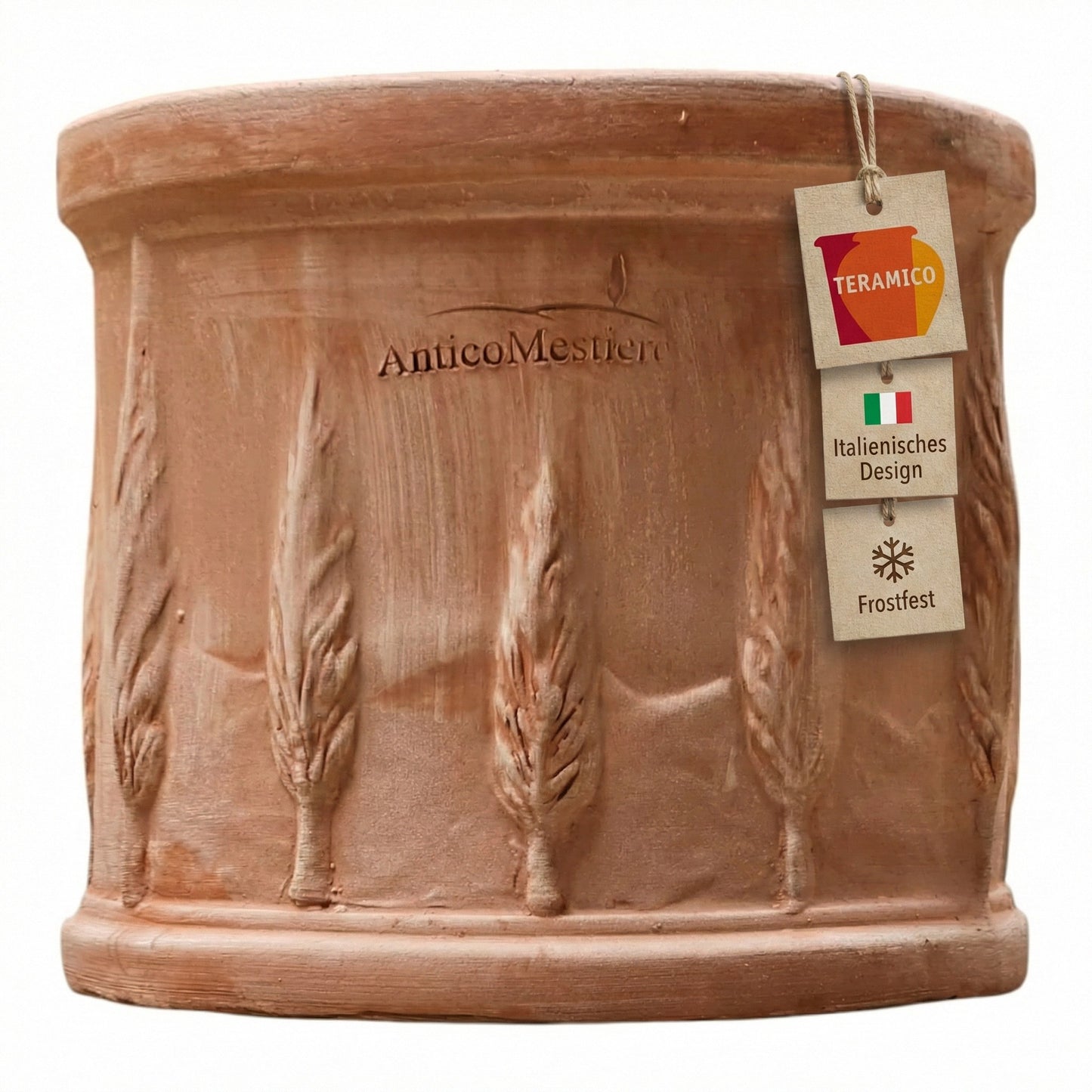 Terrakotta Pflanzkübel Cilindro Cipressi 30cm frostfest Antico Mestiere