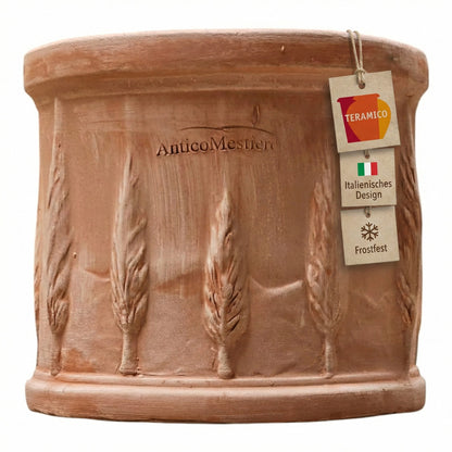 Terrakotta Pflanzkübel Cilindro Cipressi 30cm frostfest Antico Mestiere
