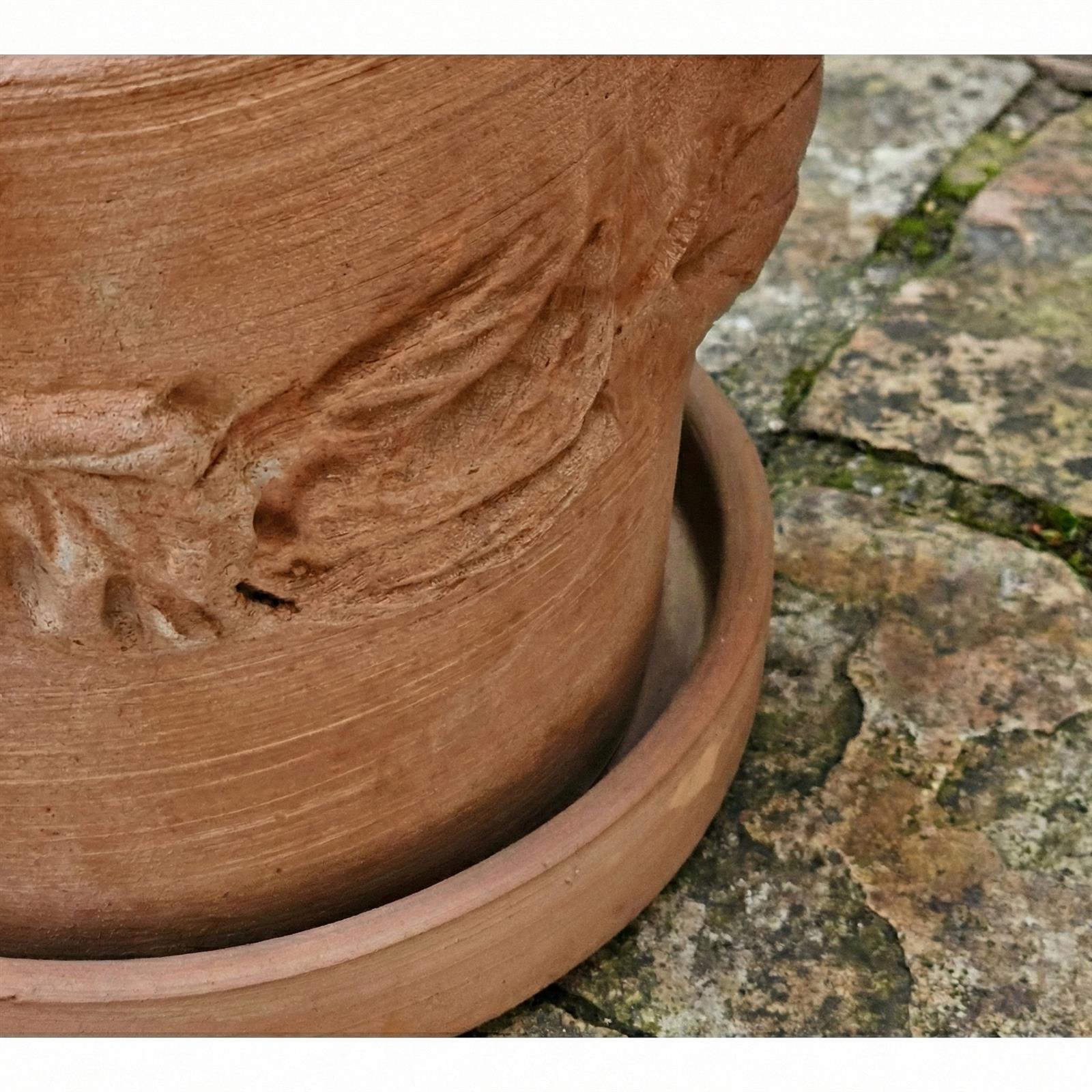 Terrakotta Untersetzer Pflanzteller massiv frostfest Italien Handarbeit