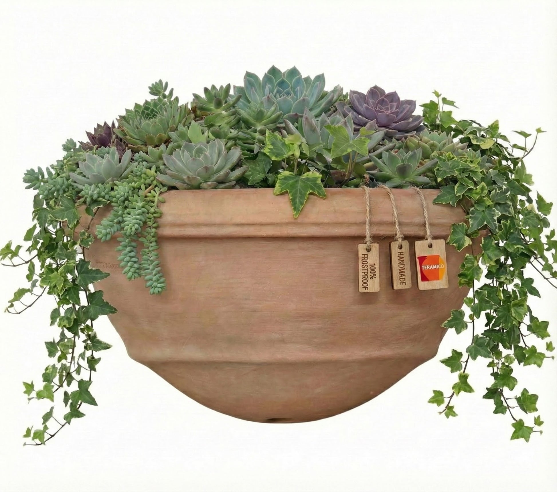 Terrakotta Wandhänger 41cm frostfest Wandtopf Teramico