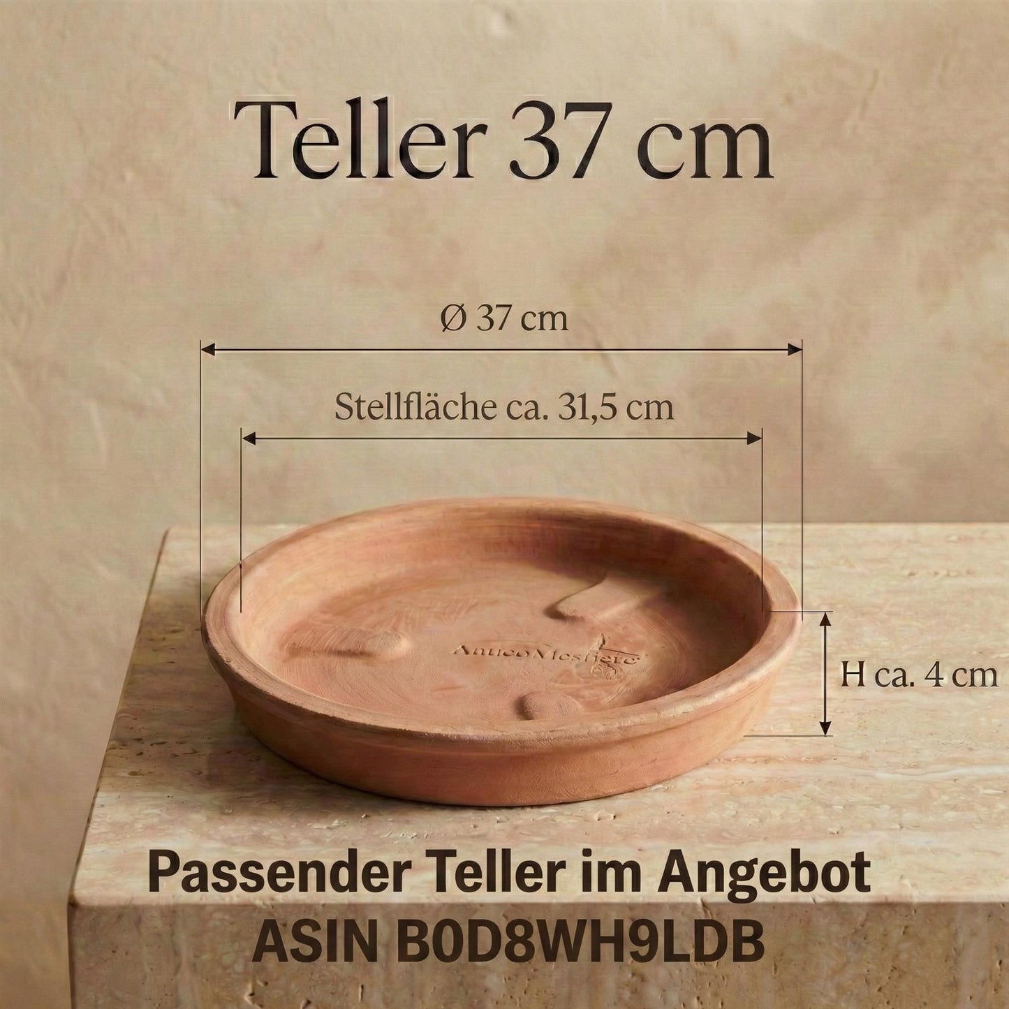 Maße Terrakotta Topf Limone Außen 40cm Innen 34cm Höhe 35cm