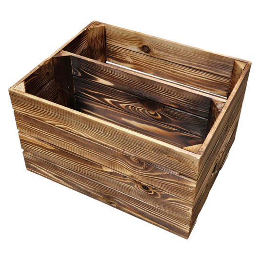 Coffret en bois 50x40x30cm Fond flammé Long