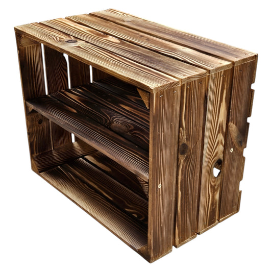 Coffret en bois 50x40x30cm Fond flammé Long