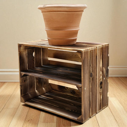 Caisses en bois étagères 50 x 40 x 30 cm avec étagère longue 8 x