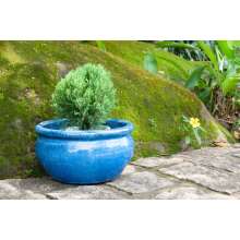 Blumentopf Keramik Modell &quot;Evergreen&quot; 34cm Royal Blau