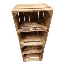 Holzkisten Vintage 3er Set 50 x 40 x 30cm Ablage kurz