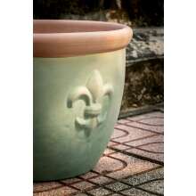Blumentopf &quot;Farmer-Lilie&quot; Keramik 25cm Jade