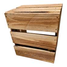 Holzkiste Dekokiste Box 22 x 20 x 15 cm 3er SET Geflammt