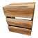 Holzkiste Dekokiste Box 22 x 20 x 15 cm 3er SET Geflammt