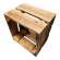 Holzkiste Dekokiste Box 22 x 20 x 15 cm 3er SET Geflammt