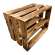 2er Set Holzkiste 40x30x25cm Geflammt Ablage