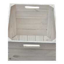 Holzkiste Obstkiste &quot;Kallax&quot; 32,5x38x32,5cm Weiss 3er SET