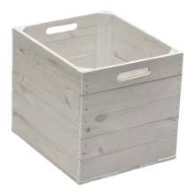 Holzkiste Obstkiste &quot;Kallax&quot; 32,5x38x32,5cm Weiss 3er SET