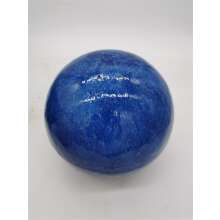 Gartenkugel Rosenkugel Keramik 20cm Royal Blau glasiert