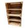 Vintage Natur Holzkisten 2er Set 50 x 40 x 30cm mit Ablage Lang