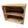 Vintage Natur Holzkisten 2er Set 50 x 40 x 30cm mit Ablage Lang