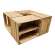 Holzkisten Vintage 3er Set 50 x 40 x 30cm mit Regal lang verbaut